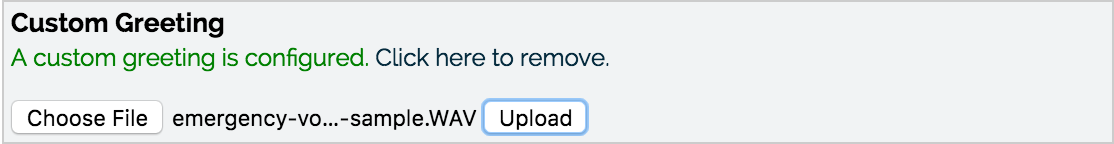 Upload a custom voicemail greeting Upload a custom voicemail greeting