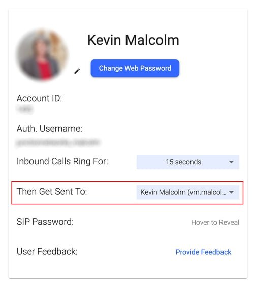 Edit call forwarding preferences in the OnSIP app Edit call forwarding preferences in the OnSIP app