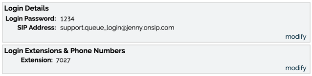 ACD queue login details and login extension in OnSIP ACD queue login details and login extension in OnSIP