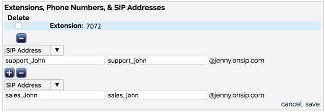 Add SIP aliases to a user in OnSIP Add SIP aliases to a user in OnSIP